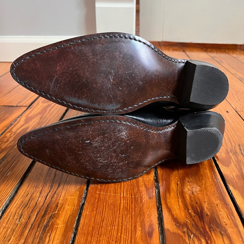 ACME Black Leather Western Cowboy Boots - Picture 6 of 7
